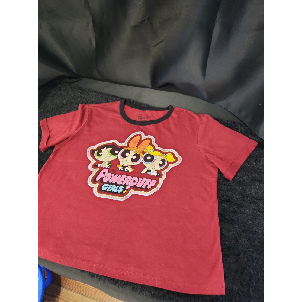 Powerpuff Girls Cropped Tee Size Medium EUC